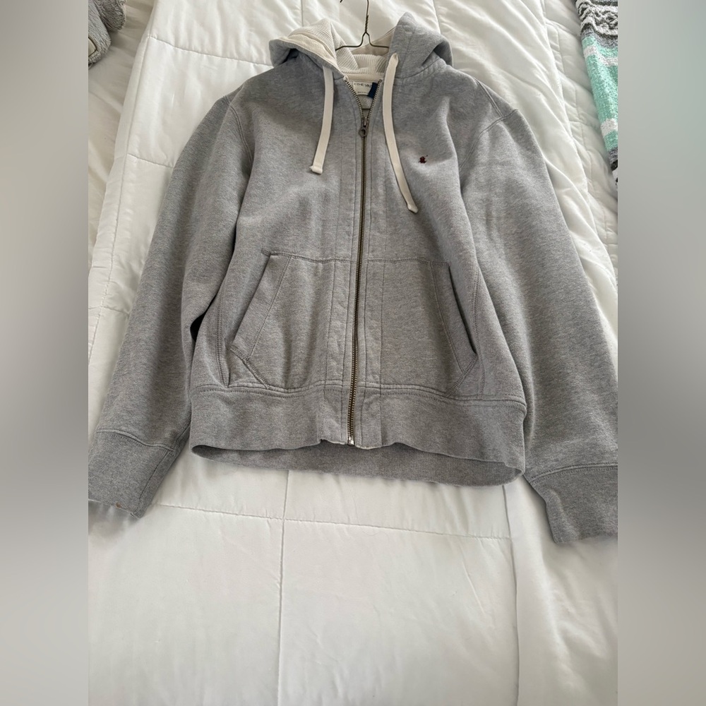 Adidas Gray Zip-Up Hoodie